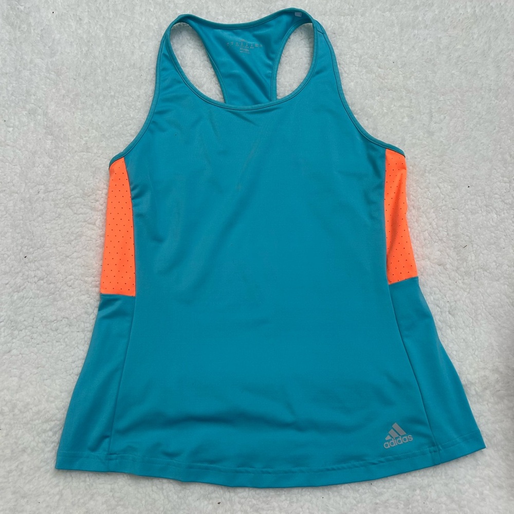 adidas Turquoise Blue Athletic Climalite Racerback Tank